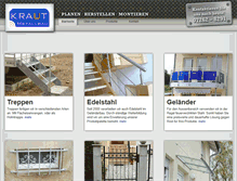 Tablet Screenshot of kraut-metallbau.de